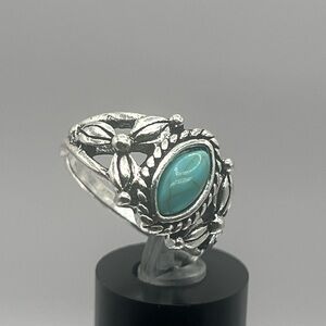 Brand New Silver “Sleeping Beauty “Turquoise Ring